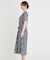 【洗える／ジャージ素材／同柄アイテムあり】ライ柄ワンピース