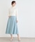【定番人気！脇ファスナーあり／ウエストゴム】セルロース デニムスカート