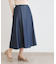 【定番人気！脇ファスナーあり／ウエストゴム】セルロース デニムスカート