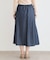 【定番人気！脇ファスナーあり／ウエストゴム】セルロース デニムスカート