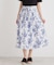 【洗える／コットン100％／ウエストゴム／3colors】ウォールド ガーデン柄スカート