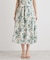 【洗える／コットン100％／ウエストゴム／3colors】ウォールド ガーデン柄スカート