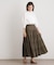【ウエストゴム仕様／両脇ポケット】コットンボイル ティアードスカート
