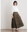 【ウエストゴム仕様／両脇ポケット】コットンボイル ティアードスカート