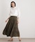 【ウエストゴム仕様／両脇ポケット】コットンボイル ティアードスカート