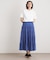 【ウエストゴム仕様／両脇ポケット】コットンボイル ティアードスカート