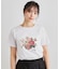 【ギフトにおすすめ！5分袖／接触冷感／UVカット】エレンボロー ローズ柄Tシャツ
