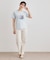 【ギフトにおすすめ！5分袖／接触冷感／UVカット】エレンボロー ローズ柄Tシャツ