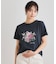 【ギフトにおすすめ！5分袖／接触冷感／UVカット】エレンボロー ローズ柄Tシャツ