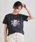 【ギフトにおすすめ！5分袖／接触冷感／UVカット】エレンボロー ローズ柄Tシャツ