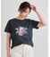 【ギフトにおすすめ！5分袖／接触冷感／UVカット】エレンボロー ローズ柄Tシャツ