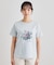 【ギフトにおすすめ！5分袖／接触冷感／UVカット】エレンボロー ローズ柄Tシャツ
