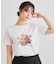 【ギフトにおすすめ！5分袖／接触冷感／UVカット】エレンボロー ローズ柄Tシャツ