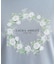 【コットン100％／洗える】リースフローラル プリントTシャツ