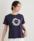【コットン100％／洗える】リースフローラル プリントTシャツ