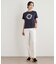 【コットン100％／洗える】リースフローラル プリントTシャツ