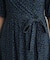 【WEB限定／ジャージ素材／洗える／M＿LL3サイズ】クィントン ヴァインズ柄ワンピース