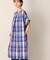【洗える】ラメチェック柄ワンピース