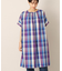 【洗える】ラメチェック柄ワンピース