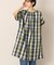 【洗える】ラメチェック柄ワンピース