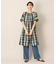 【洗える】ラメチェック柄ワンピース