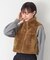 【洗える】ボアスタンドベスト