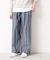 【洗える・ウエストゴム】ストライプリラックスパンツ