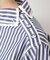 【洗える】ロールネックストライプブラウス（S～L）