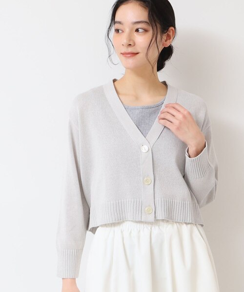 洗える】ミドルゲージショートカーディガン （S～L）｜デッサン