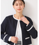 【セットアップ可能・洗える】配色クルーネック麻ジャケット