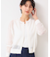 【洗える】チェック柄シアークルーネックカーディガン
