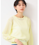 【洗える】チェック柄シアーニット