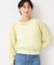 【洗える】チェック柄シアーニット