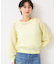 【洗える】チェック柄シアーニット