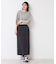 【セットアップ可能・洗える】配色ラインストレートスカート（S～L）