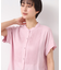 【洗える】ピンタック入りバンドカラーブラウス（S～L）