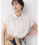 【洗える】シャツカラーフレンチスリーブブラウス（XS～L）