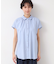 【洗える】シャツカラーフレンチスリーブブラウス（XS～L）