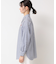 【洗える】ロゴ刺繍入りストライプオーバーシャツ