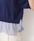 【洗える】シャツレイヤード風五分袖ニット