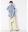 【洗える】リネンブレンドデニムフリルシャツ