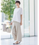 【洗える】ストレッチセミワイドパンツ