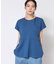 ◆【接触冷感/UV/洗える】ペプラムチュニックカットソー（XS～L）