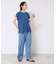 ◆【接触冷感/UV/洗える】ペプラムチュニックカットソー（XS～L）