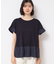 ◆【洗える】ラッフルドッキングカットソー