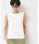 【洗える】リブノースリーブニット