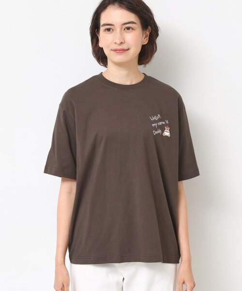 関税込◆洗練されたデザイン◆Dime トニー コットン Tシャツ ユニセックス・洗える】Deddy刺繍入り オーガニックコットンT