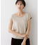 【2点セット/3WAY/洗える】ノースリーブインナー付きVネックショート丈ニット