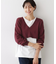 【2点セット/3WAY/洗える】ノースリーブインナー付きVネックショート丈ニット