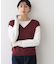 【2点セット/3WAY/洗える】ノースリーブインナー付きVネックショート丈ニット